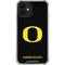 University of Oregon Ducks Black Gradient iPhone 12 Clear Case