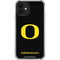University of Oregon Ducks Black Gradient iPhone 12 Mini Clear Case