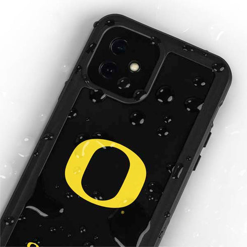 University of Oregon Ducks Black Gradient iPhone 12 Mini Waterproof Case