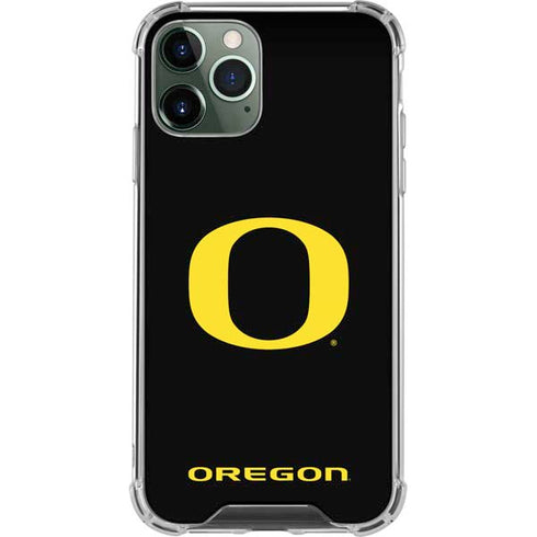 University of Oregon Ducks Black Gradient iPhone 12 Pro Max Clear Case