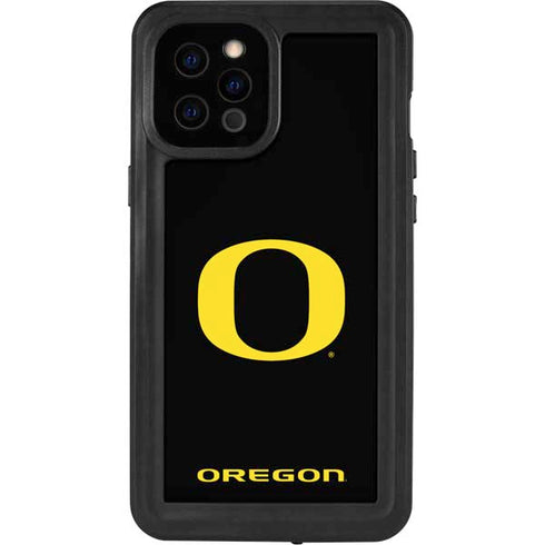 University of Oregon Ducks Black Gradient iPhone 12 Pro Max Waterproof Case