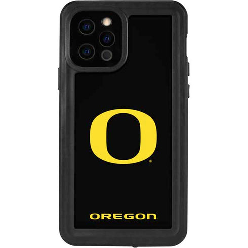 University of Oregon Ducks Black Gradient iPhone 12 Pro Waterproof Case