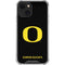 University of Oregon Ducks Black Gradient iPhone 13 Mini Clear Case