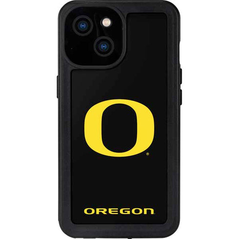 University of Oregon Ducks Black Gradient iPhone 13 Mini Waterproof Case
