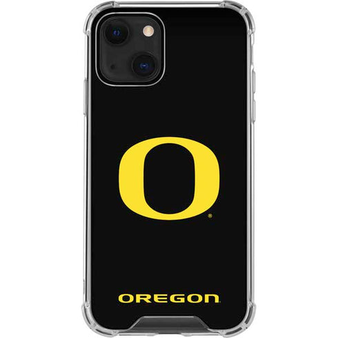 University of Oregon Ducks Black Gradient iPhone 14 Clear Case