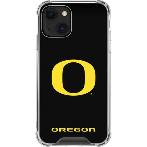 University of Oregon Ducks Black Gradient iPhone 14 Plus Clear Case