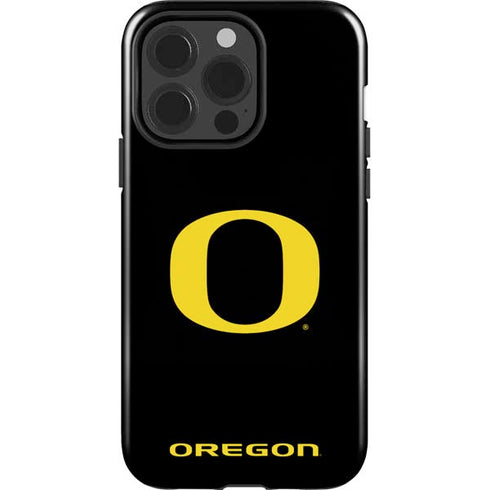 University of Oregon Ducks Black Gradient iPhone 14 Pro Impact Case