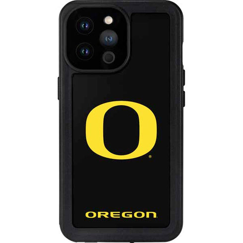 University of Oregon Ducks Black Gradient iPhone 14 Pro Max Waterproof Case