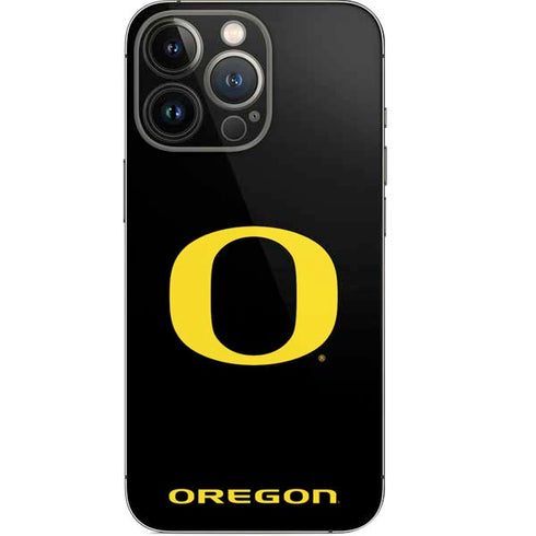 University of Oregon Ducks Black Gradient iPhone 14 Pro Skin