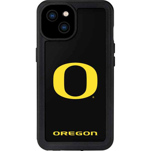 University of Oregon Ducks Black Gradient iPhone 15 Plus Waterproof Case