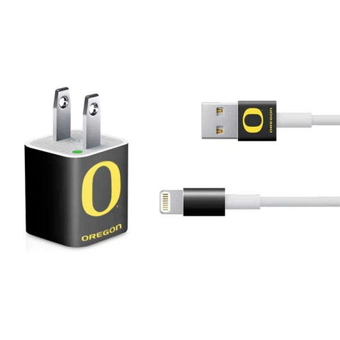 University of Oregon Ducks Black Gradient iPhone Charger (5W USB) Skin