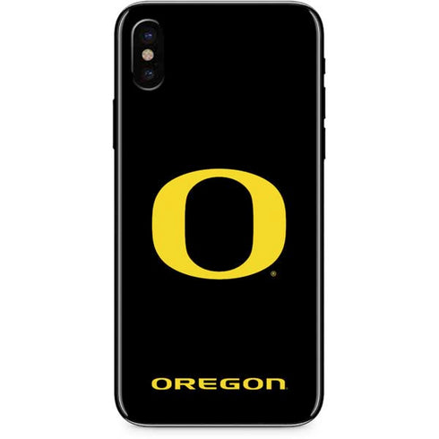 University of Oregon Ducks Black Gradient iPhone X Skin