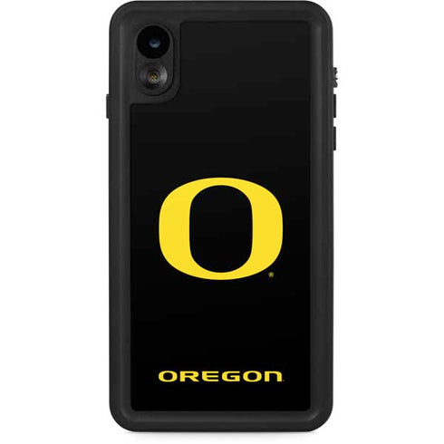 University of Oregon Ducks Black Gradient iPhone XR Waterproof Case