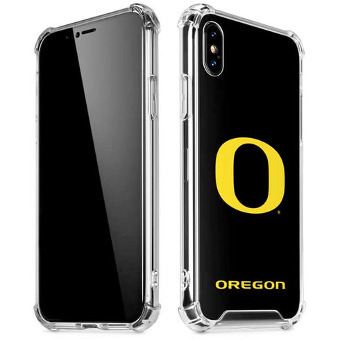 University of Oregon Ducks Black Gradient iPhone XS Max Clear Case