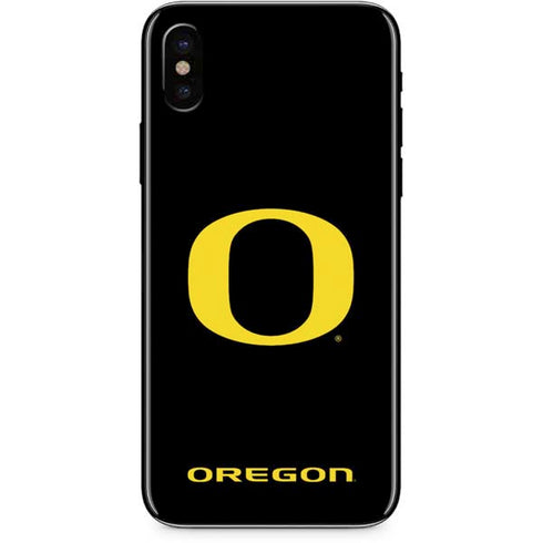 University of Oregon Ducks Black Gradient iPhone XS Skin