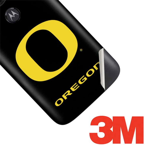 University of Oregon Ducks Black Gradient Moto E5 Play Skin