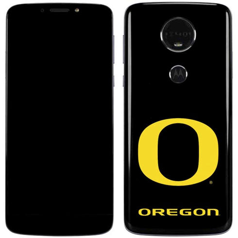 University of Oregon Ducks Black Gradient Moto E5 Plus Skin