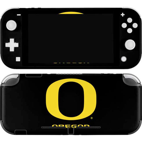 University of Oregon Ducks Black Gradient Nintendo Switch Lite Skin