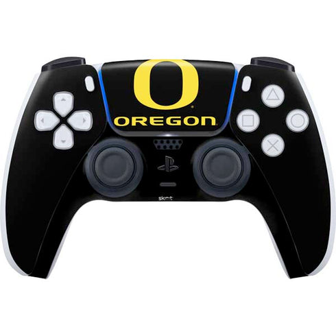 University of Oregon Ducks Black Gradient PS5 Controller Skin