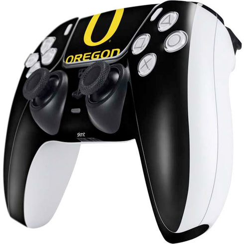 University of Oregon Ducks Black Gradient PS5 Controller Skin
