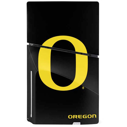 University of Oregon Ducks Black Gradient PS5 Slim Disk Console Skin