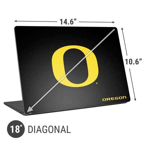 University of Oregon Ducks Black Gradient Universal Laptop 18in (14.6 x 10.6in) Skin