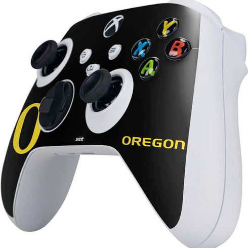 University of Oregon Ducks Black Gradient Xbox Series S Controller Skin
