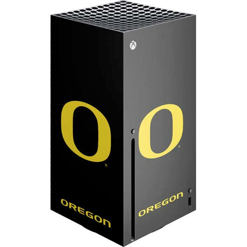 University of Oregon Ducks Black Gradient Xbox Series X Console Skin