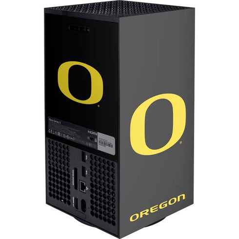 University of Oregon Ducks Black Gradient Xbox Series X Console Skin
