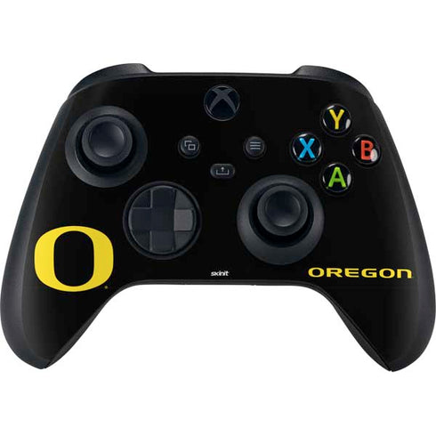 University of Oregon Ducks Black Gradient Xbox Series X Controller Skin