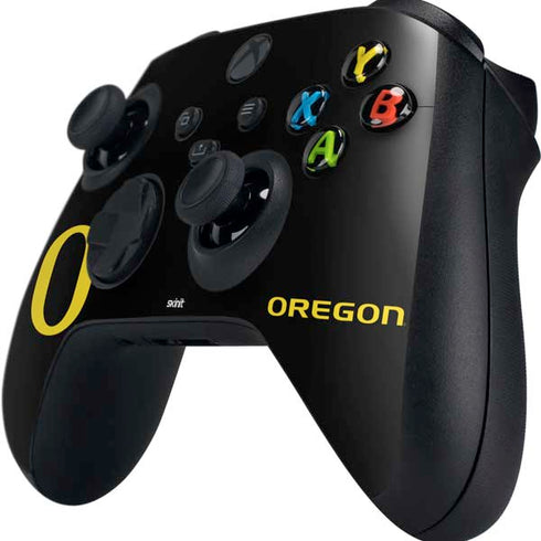 University of Oregon Ducks Black Gradient Xbox Series X Controller Skin