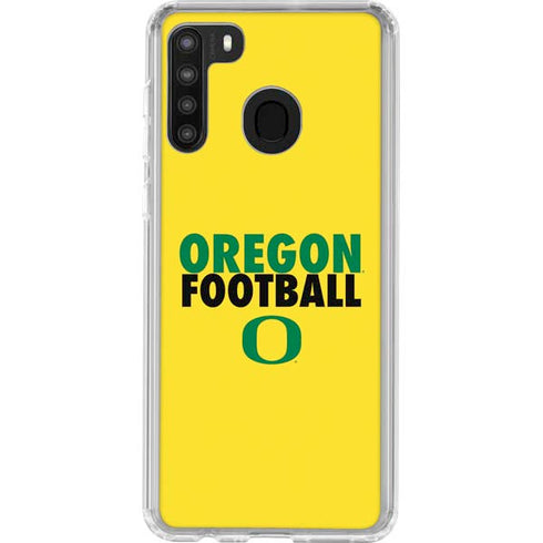University of Oregon Ducks Football Galaxy A21 Clear Case