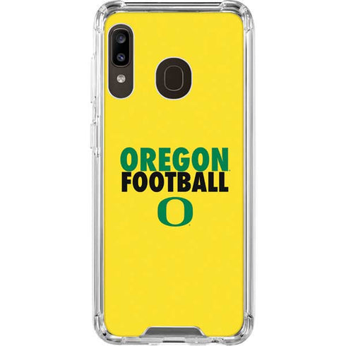 University of Oregon Ducks Football Galaxy A30 Clear Case