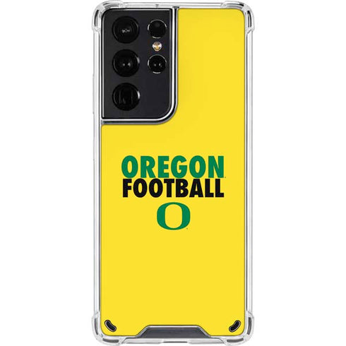 University of Oregon Ducks Football Galaxy S21 Ultra 5G Clear Case