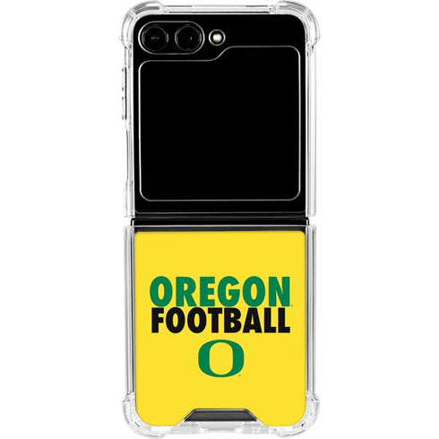University of Oregon Ducks Football Galaxy Z Flip5 5G Clear Case
