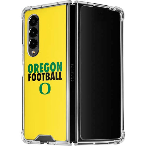 University of Oregon Ducks Football Galaxy Z Fold4 5G Clear Case
