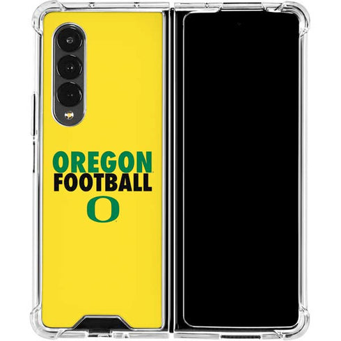 University of Oregon Ducks Football Galaxy Z Fold4 5G Clear Case