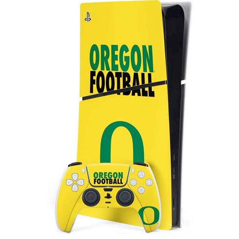 University of Oregon Ducks Football PS5 Slim Digital Edition Bundle Skin