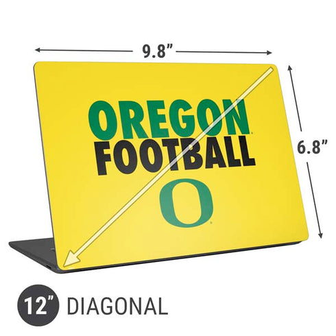 University of Oregon Ducks Football Universal Laptop 12in (9.8 x 6.8in) Skin