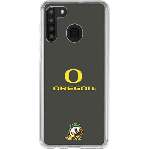 University of Oregon Ducks Galaxy A21 Clear Case