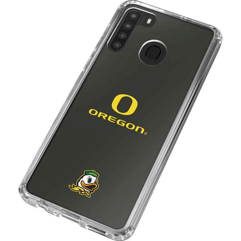 University of Oregon Ducks Galaxy A21 Clear Case