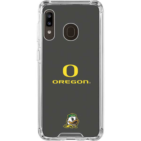University of Oregon Ducks Galaxy A30 Clear Case