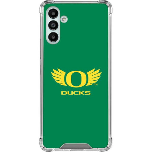 University of Oregon Ducks Green Galaxy A13 5G Clear Case