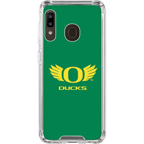 University of Oregon Ducks Green Galaxy A30 Clear Case