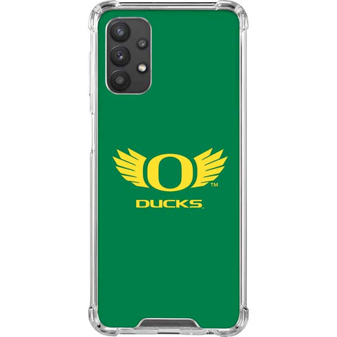 University of Oregon Ducks Green Galaxy A32 5G Clear Case