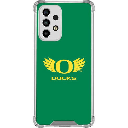 University of Oregon Ducks Green Galaxy A53 5G Clear Case