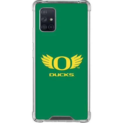 University of Oregon Ducks Green Galaxy A71 5G Clear Case