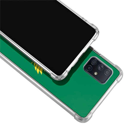 University of Oregon Ducks Green Galaxy A71 5G Clear Case