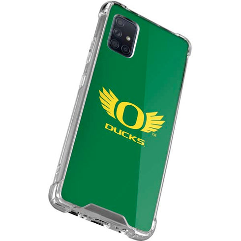 University of Oregon Ducks Green Galaxy A71 5G Clear Case