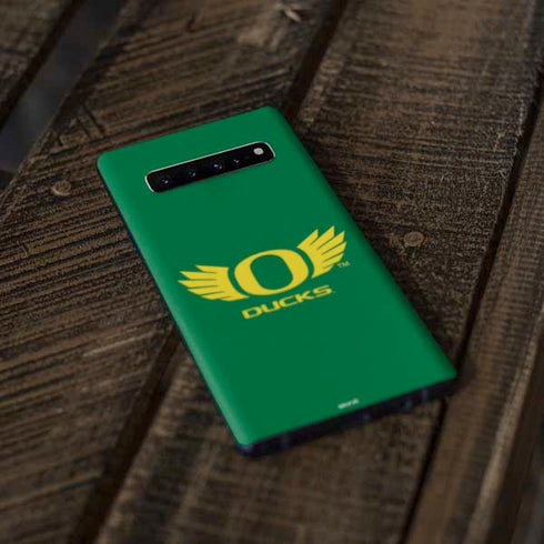 University of Oregon Ducks Green Galaxy S10 Plus Skin